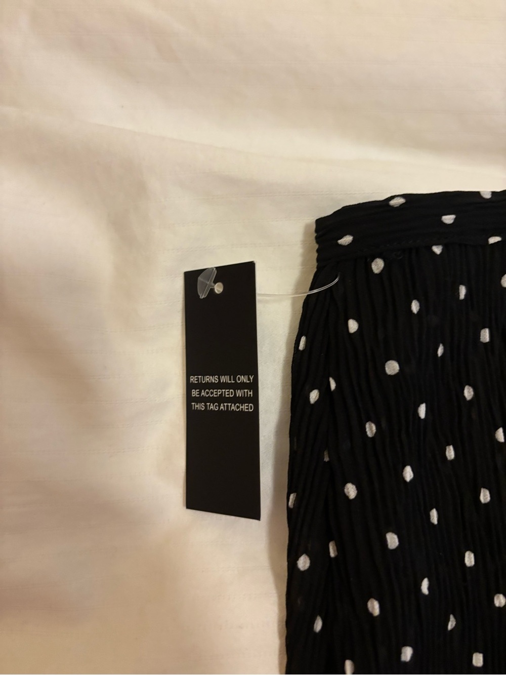 Lioness Black Maxi Skirt with White Polka Dots - Picture 5 of 6